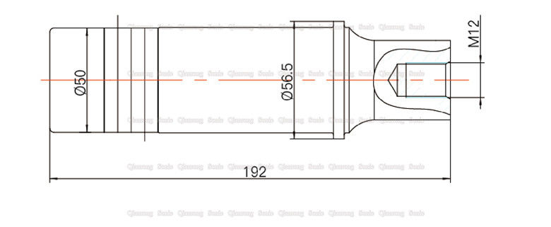 Stepped Column 1200w Ultrasonic Piezoelectric Transducer , 24 Khz Ultrasonic Transducer With 192mm Length