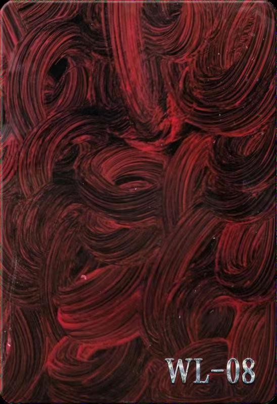 Black Red Whirlpool Cast Acrylic Perspex Sheet Moisture Resistance