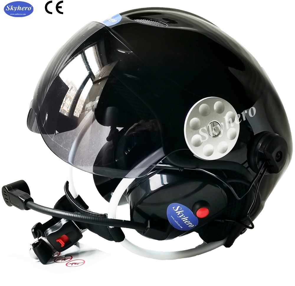 En 966 Standard Powered Paragliding Helmet Noise Cancel Paramotor Helmet Color Red Black White Blue Paramotor