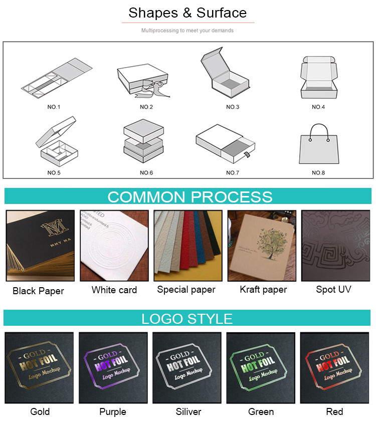 Luxury texture paper navy blue color silver foil stamping logo shirt packaging boxes