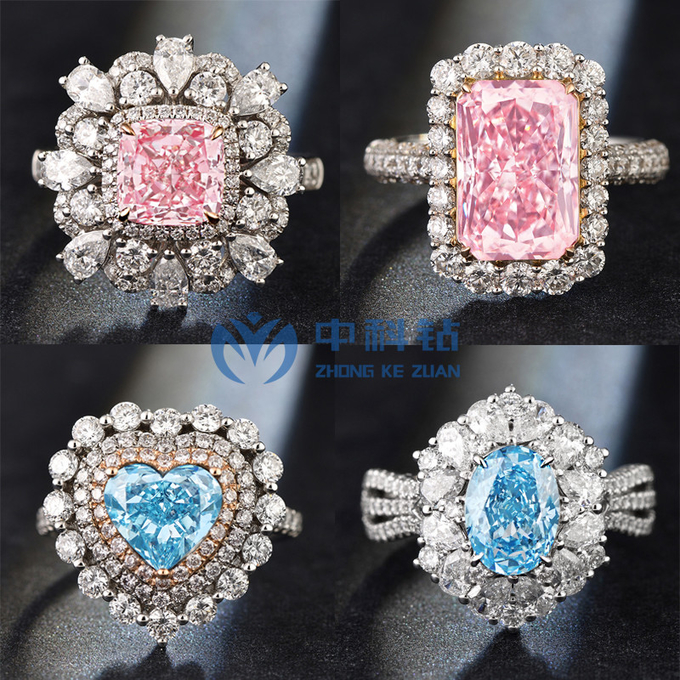 18K Real Gold DEF VS Lab Grown Diamond Ring Custom Fine Jewelry