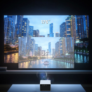 Bluetooth Android LED Projector For Home Cinema 30000 hours Life time