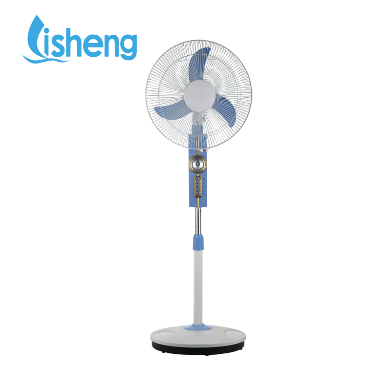 16 Inch 12V BLDC Motor Rechargeable Solar Fan 18V 15W Plastic Material
