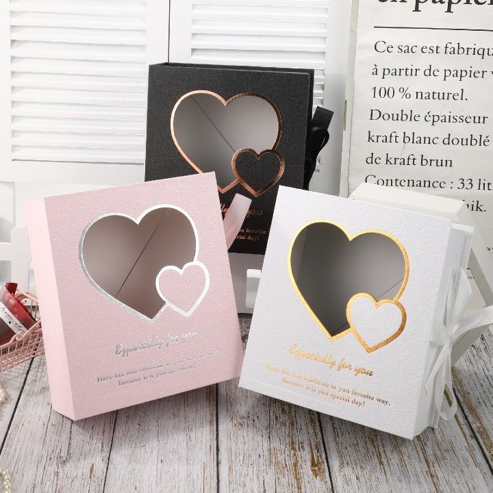 Friendly Recyclable Magnetic Flip Cover Flower Box Fancy Packaging Box Printing with Glossy or Matte Finish