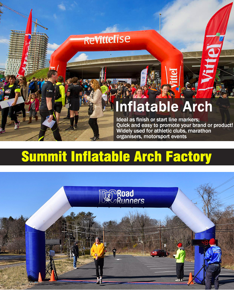 Outdoor Entrance Arch Inflatable Race Start Finish Line Inflatable Arch for Advertising Event