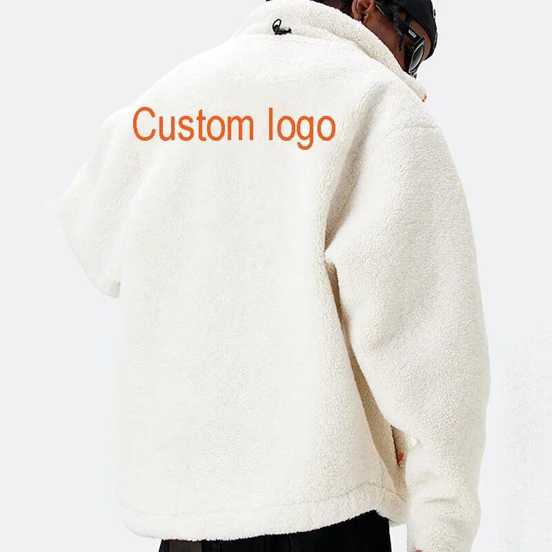 Fashion Custom Color Winter Outdoor Fleece Coat Sherpa Jacket Full Zipper up Sherpa Fleece Jacket for Men