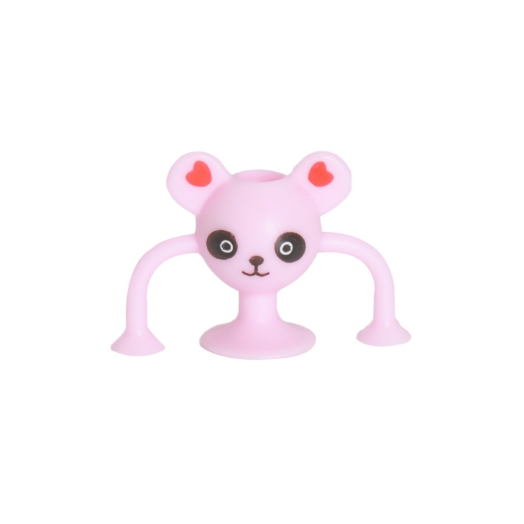 Lovely Cartoon Figurine Custom Color TPR Rubber Suction Cup Toy Building Blocks for Children Other Educational Toys