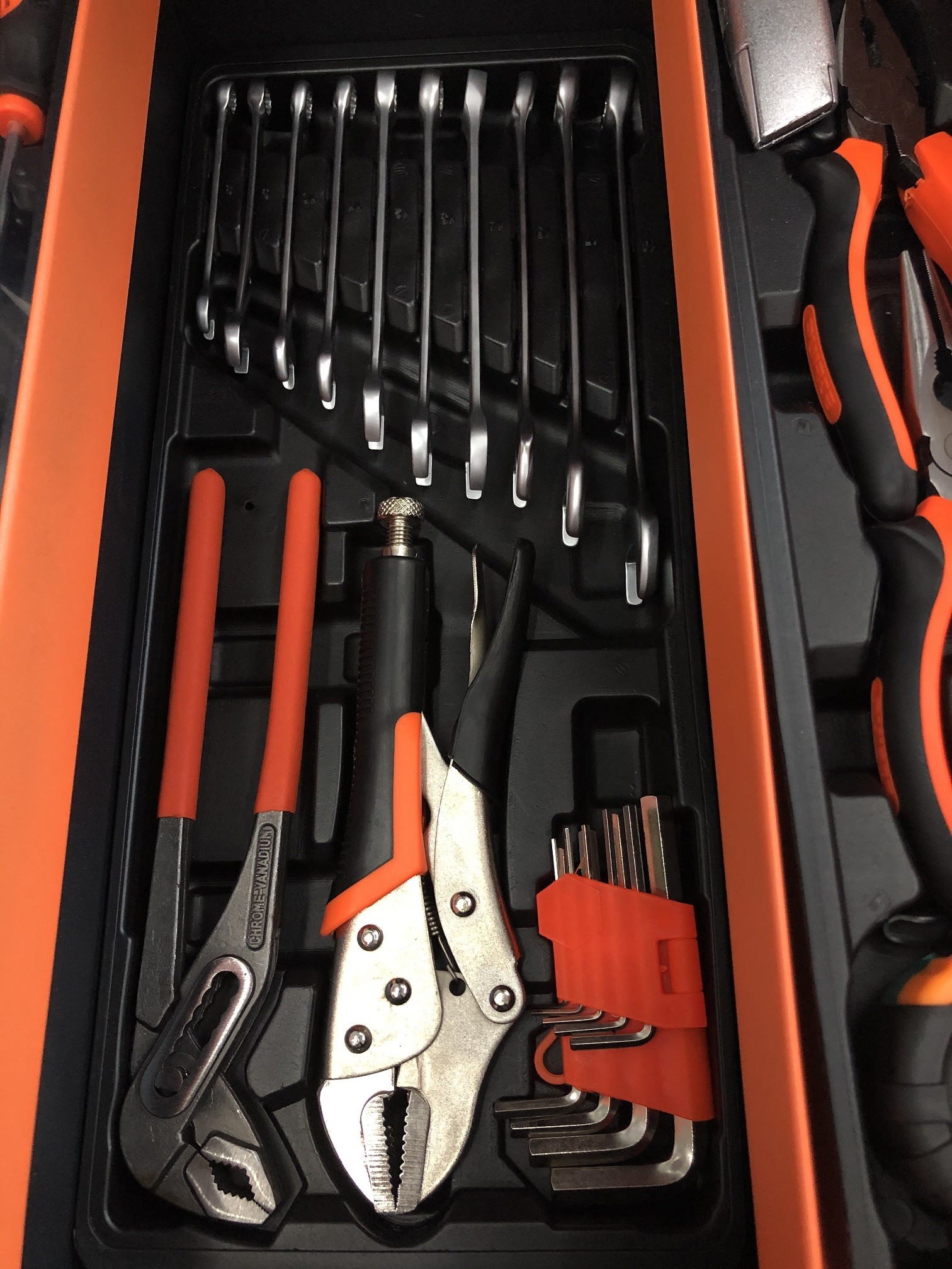 Three Layers Portable Steel Toolbox Multi-Function Household Folding Hardware Storage Box Auto Repair Toolkit