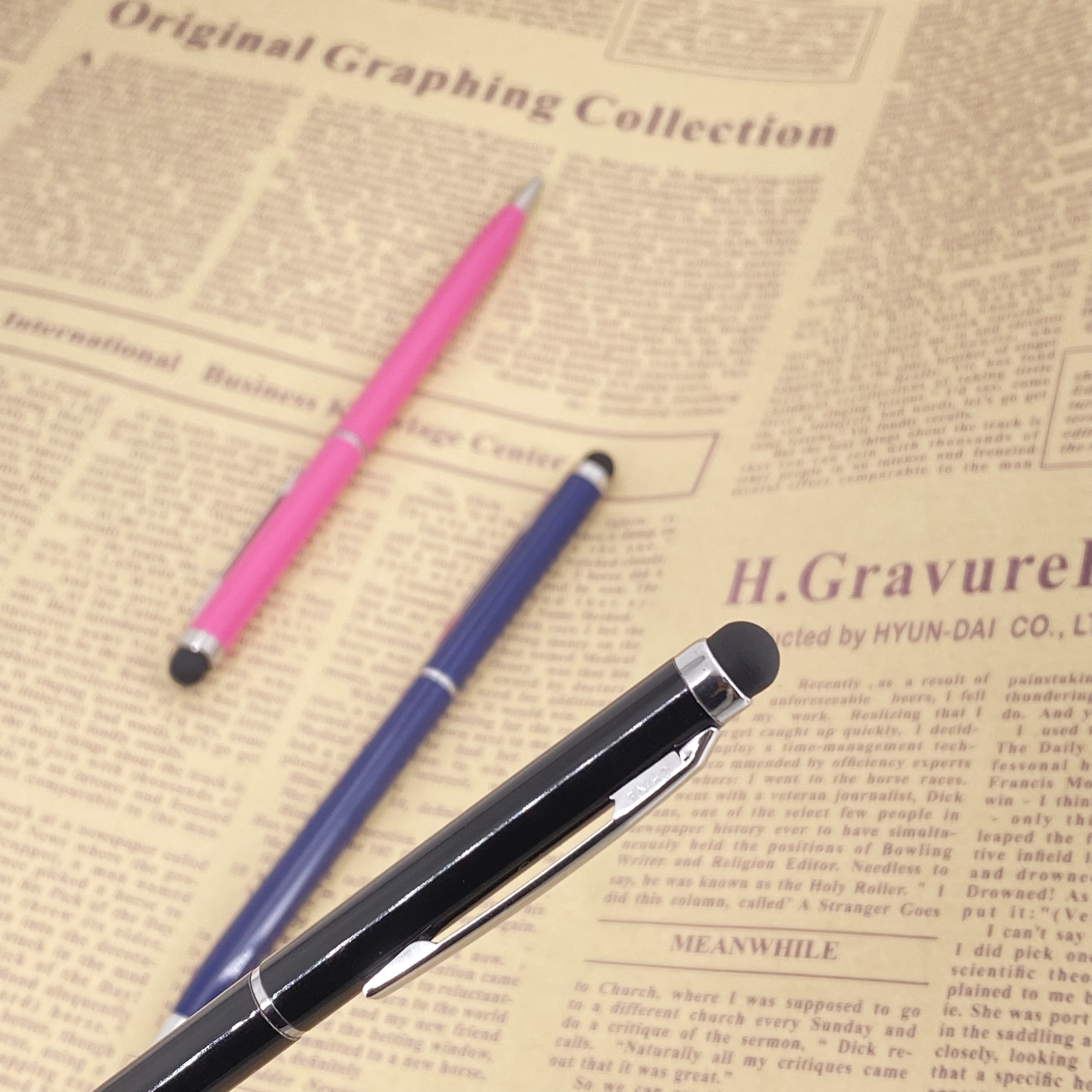Twist-Type Touch Screen Ball Pen Classic Slender Ballpoint Pen Hotel Promotion Pen