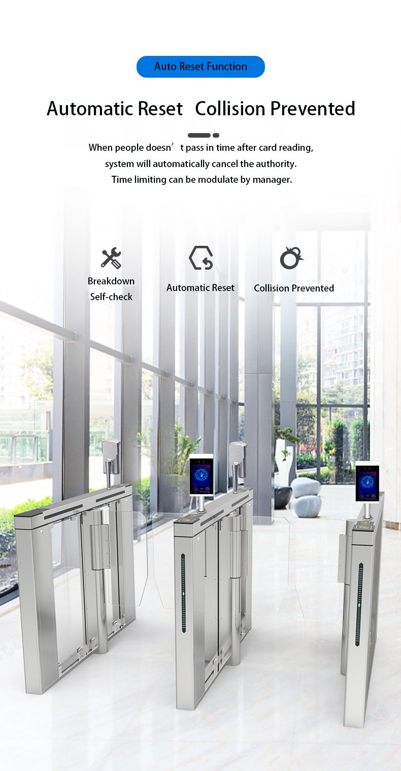 Automatic Speed Gate Turnstile Optical Half Height Turnstiles