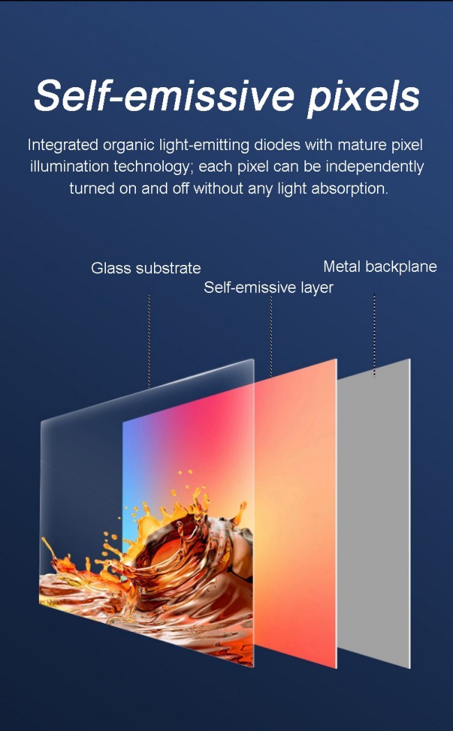 Android Operating System Transparent Oled Display Digital Signage with 8 Array Mic
