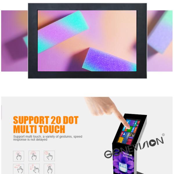 Portable FHD Movable Standing Digital Signage Kiosk Media Player Support 7*24 Operation