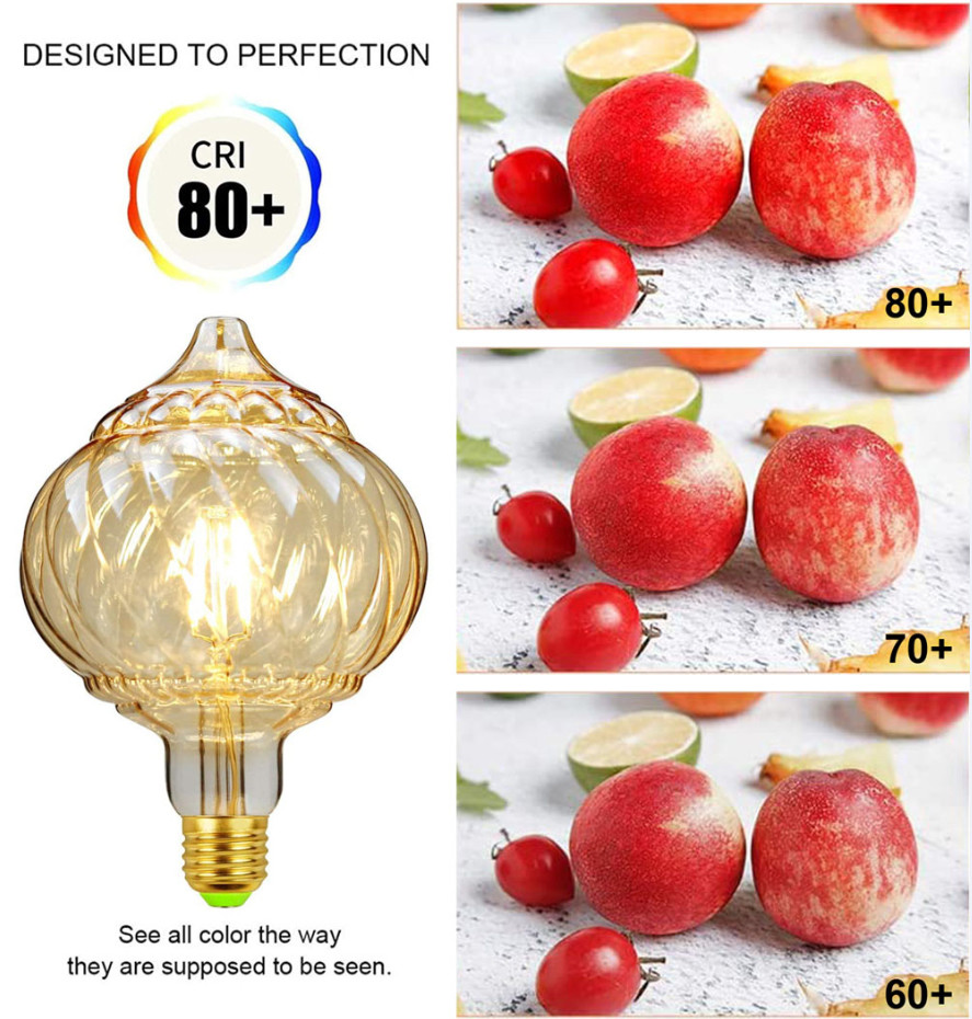 Holiday Decorative Filament Bulbs 2700K 4W G125 E27 Filament Globe 125*170mm