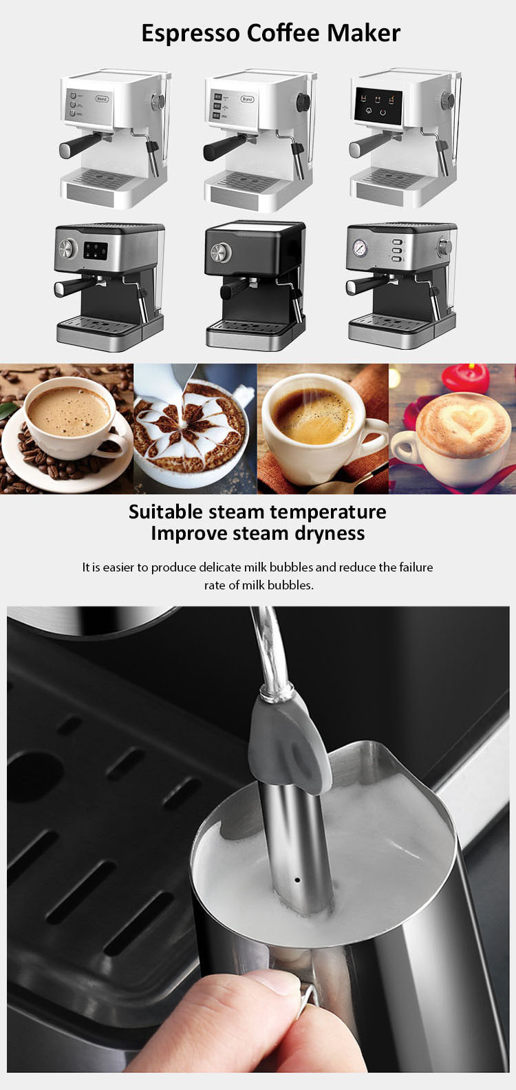 Professional Commercial Barista Coffee Machine Stainless Steel CE Standard