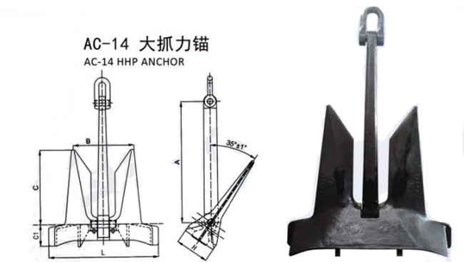 HHP Hydraulic Windlass Stockless Marine Boat Anchors