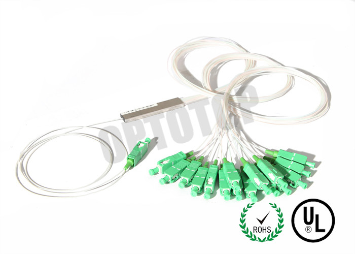 OEM 1 X 16 Passive Optical Splitter , Fiber Plc Splitter 1260 ~ 1650 NM