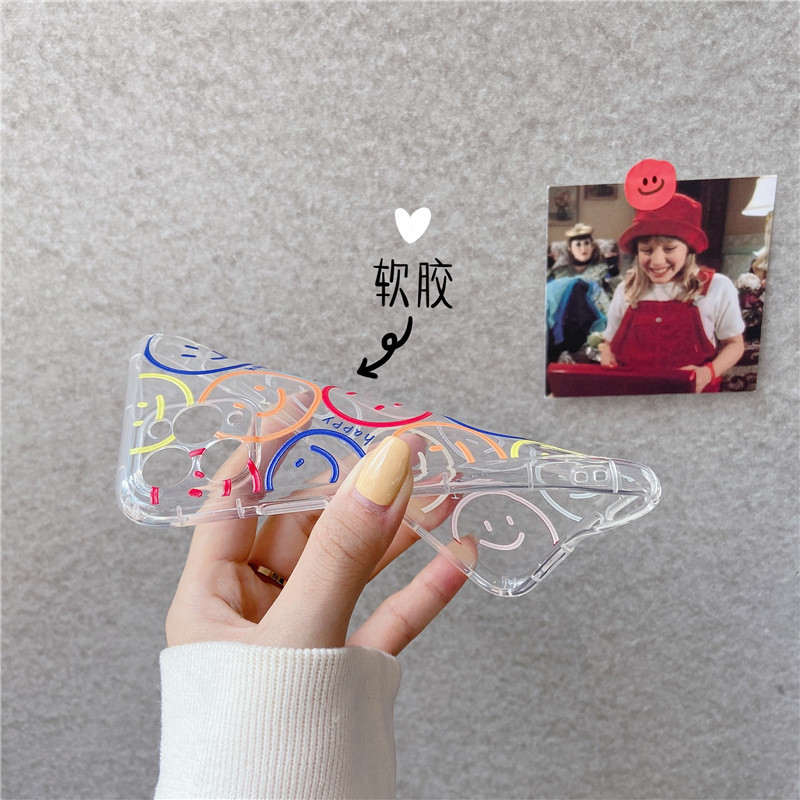 Girls Gift Cute Flexible Smiley Anti Fall Phone Case For Iphone 11 Pro Max