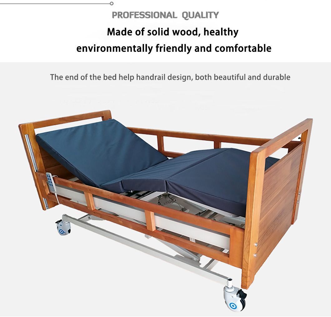 Electric Turn Over Household Multifunctional Bed for The Elderly Paralyzed Lift Medical Nursing Home Solid Wood Nursing Beds