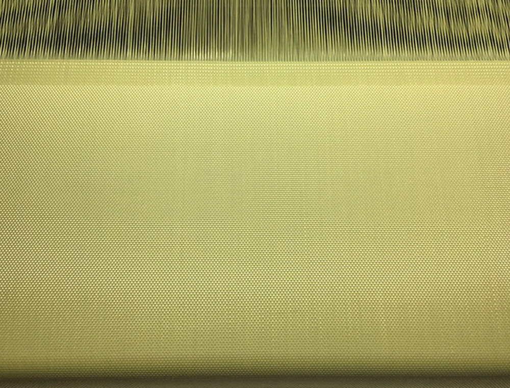Yellow Kevlar Fire Resistant Fabric Anti Cut 1414 Aramid Woven Cloth For Car