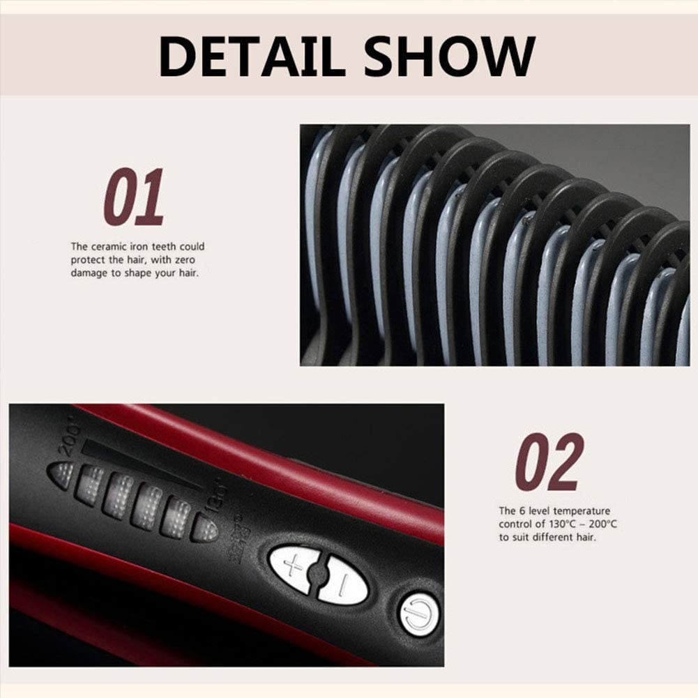 Mini Roll Electric Hair Brush , Constant Temperature Abs Ionic Hair Straightener Brush