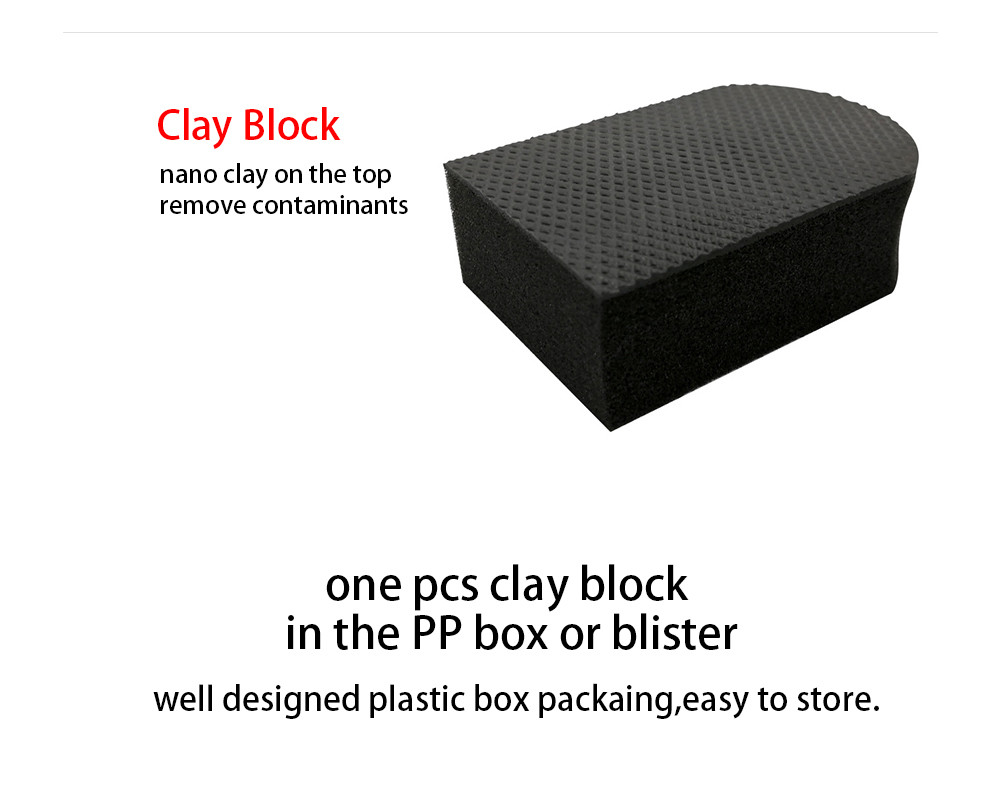 Environmentally Friendly Green Black Car Clay Block With Nano Clay Material