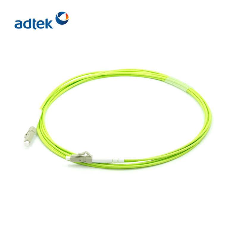 OM5 LC - LC / UPC Simplex Fiber Optic Cable PVC LSZH OFNP Outer Jacket 3M