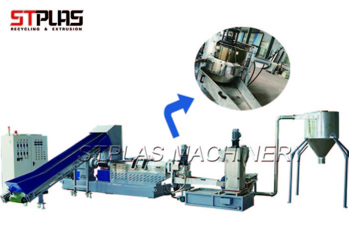 High Speed Plastic Recycling Pellet Machine Rolled LDPE Film Plastic Pellet Extruder