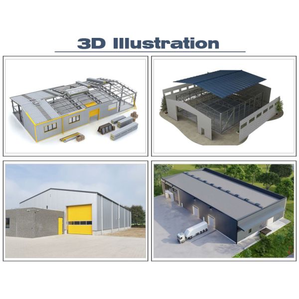 High Strength Metal Structure Warehouse Prefab Industrial Steel Building Wind Resistant