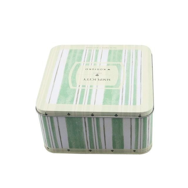 Nestle Metal Tin Square Tin Container Wholesale Tin Box Metal Containers with Lids for Storage