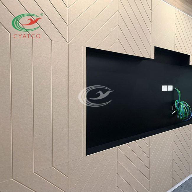 Multiscene Durable Acoustic Felt Wall , Lightweight Polyester Acoustic Panel