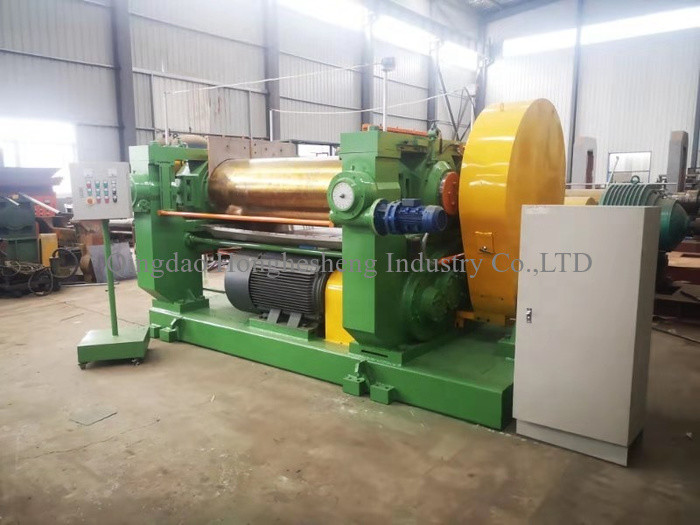 Electrical Nip Open Roll Rubber Mixing Mill Hard Toothed Adjustable 380V