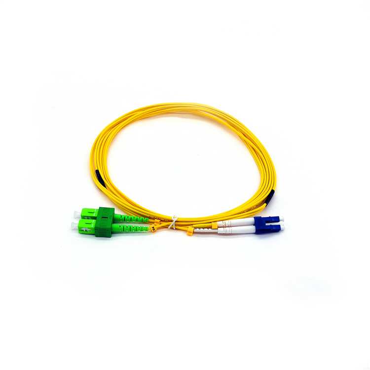 Fiber Patch Cord 3 meters Green Dublex Lc To Sc Fiber Patch Cable Singlemode Duplex Fiber Optic Duplex Lc - Sc patchcor