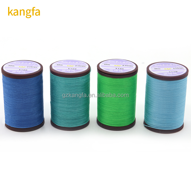 0.8mm Round Waxed Thread Cord Red for Hand Stitching Leather and Handmade Accessories