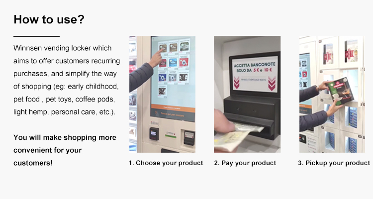 Coin Bill Acceptor Credit Card Android Vending Lockers