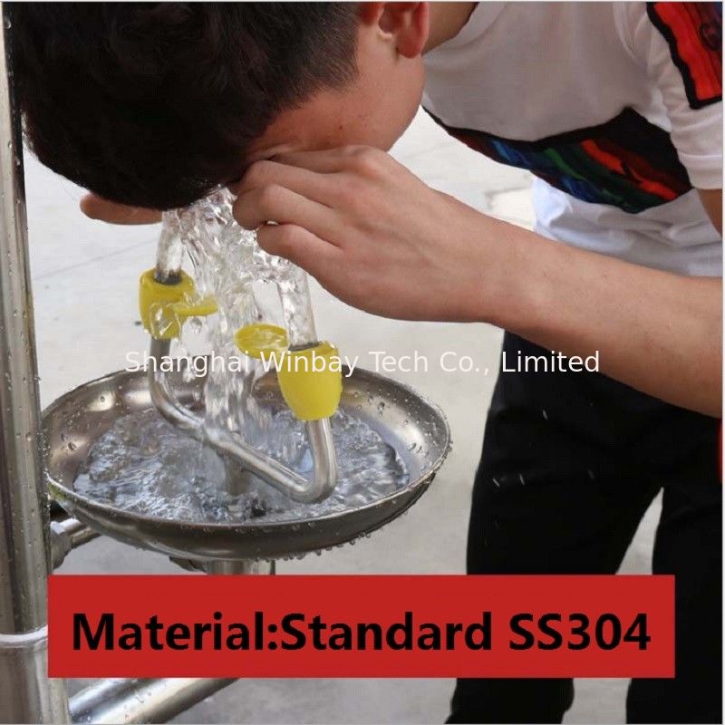 Stainless Steel eyewasher Classic Wall Mounted Eyewash Station for labs Safety Equipment round bracket