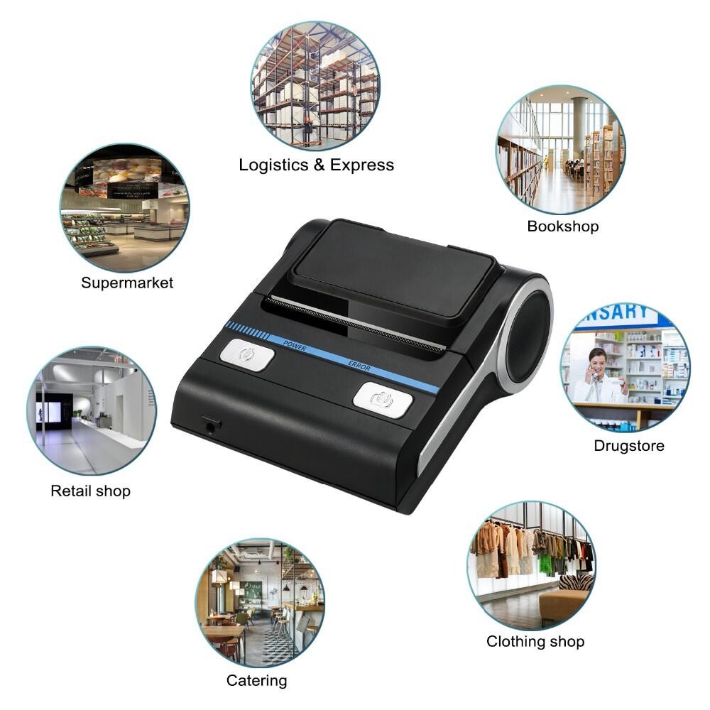 Supermarket Receipt High Speed Line Printer 80mm Bluetooth Thermal Printer With Auto Cutter