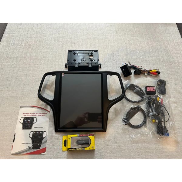 Car Radio Player GPS Navigation 8+128G 12.1" For Jeep Grand Cherokee 2016 Video