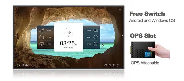 Portable IPS Capacitive Touchscreen LCD 4K PCAP Smart Board Flat Panel
