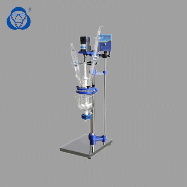 Biological Jacketed Glass Vessel , Chemical Glass Reactor Constant Pressure