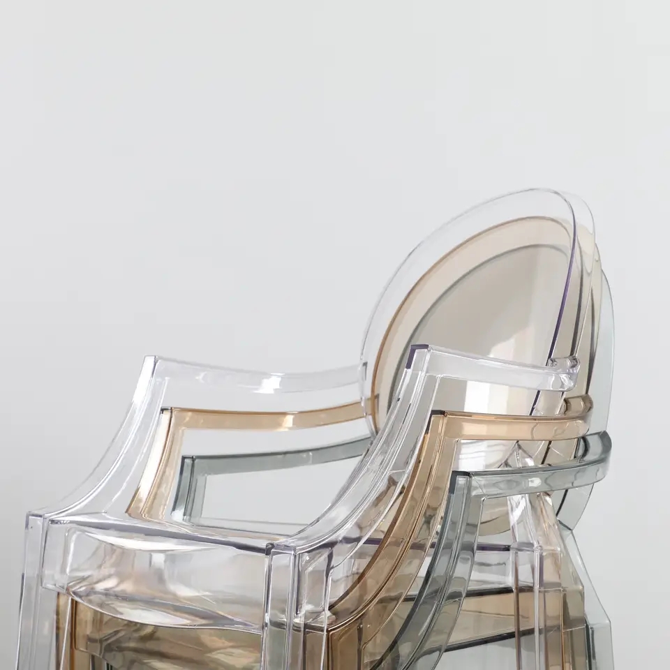 Transparent Champagne Chiavari Chairs Silla Clear Chairs For Wedding