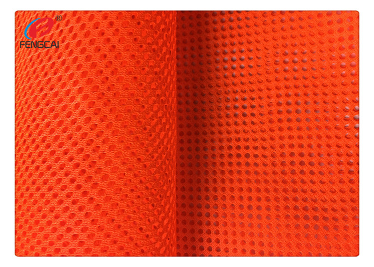 Polyester Mesh Fluorescent Material Fabric High Visibility For Safety Vest