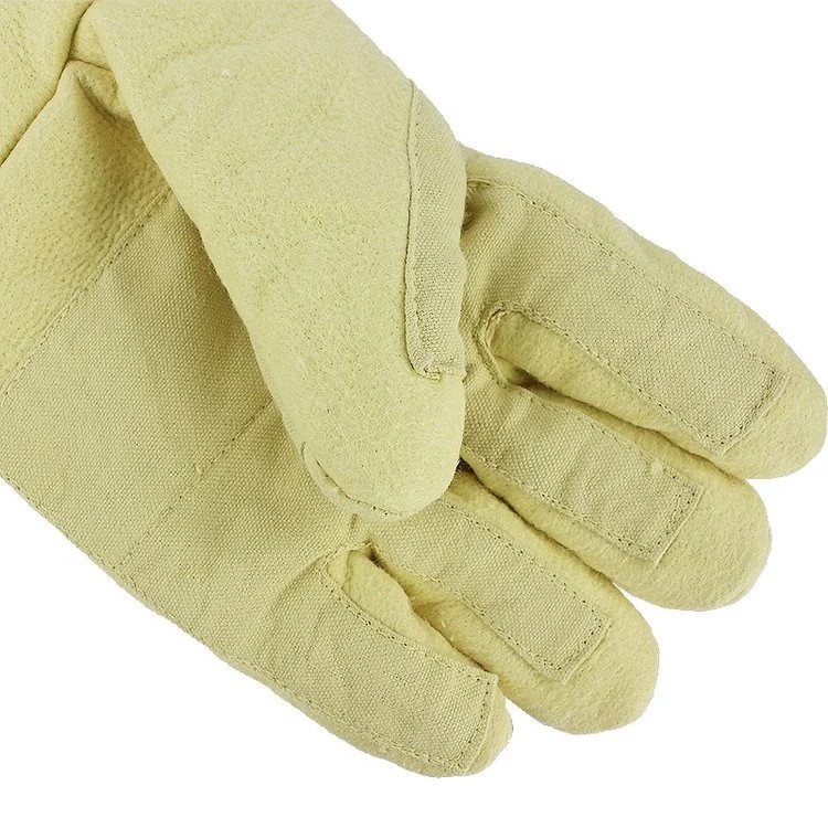 Glass Manufacturing Casting Industry High Temperature 650 Degrees Anti-Cutting Wear Aramid Gloves Hand Protection