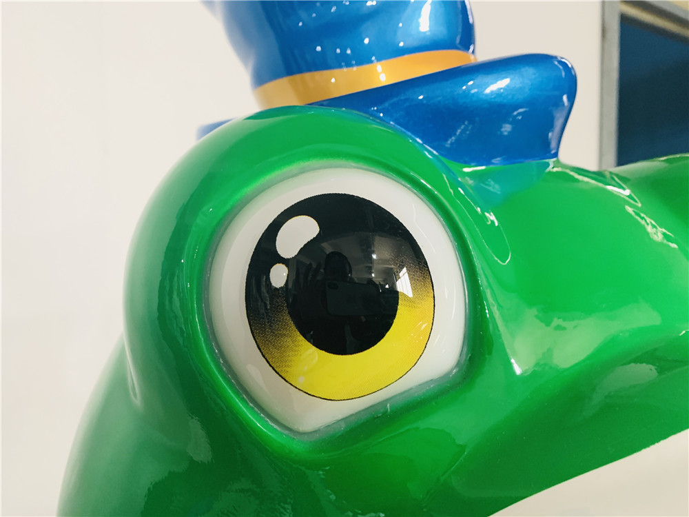 Crocodile Kiddy Ride Machine 1 Player Fiber Glass Material With MP4 Function