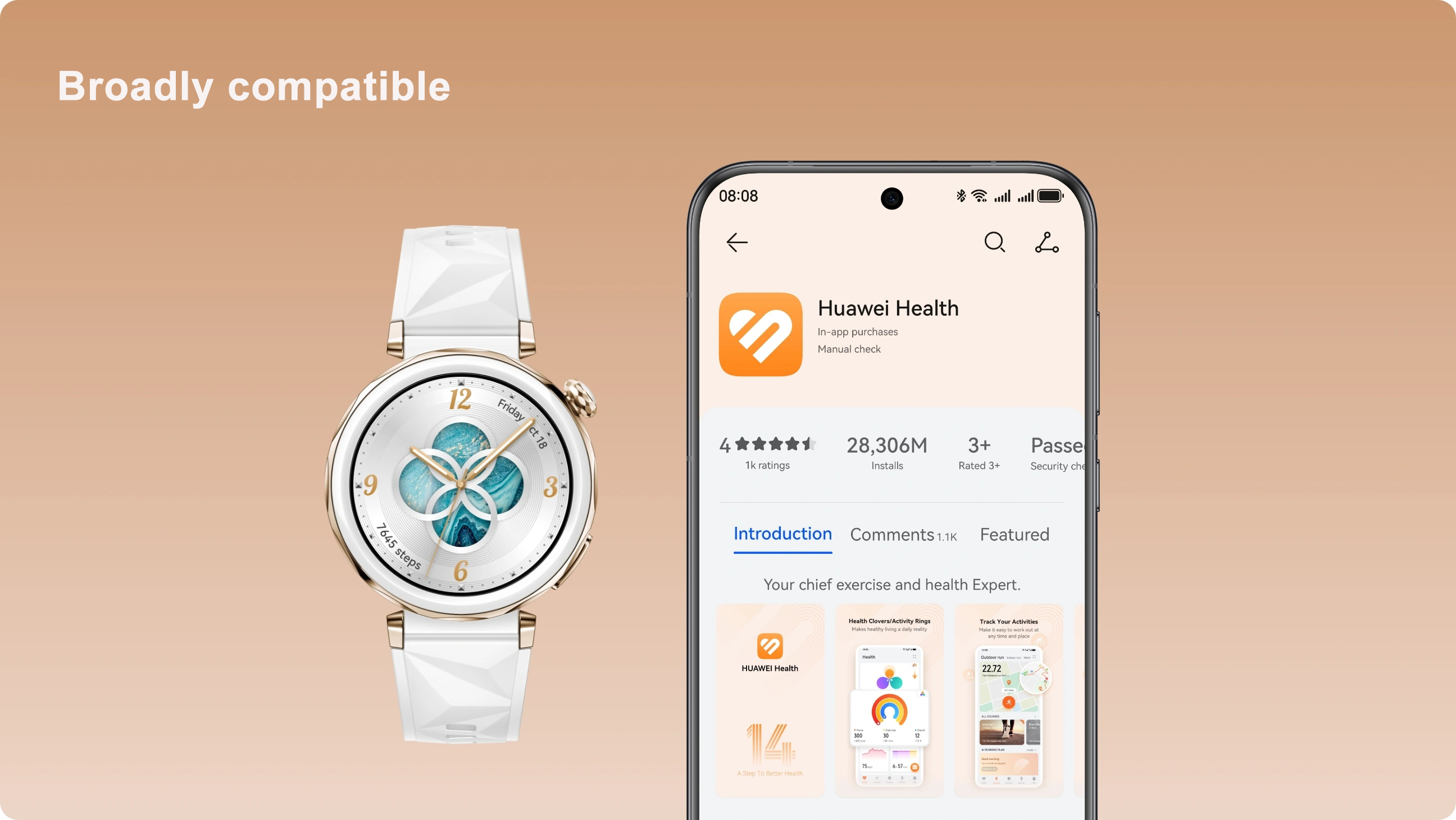 Hot Selling WATCH GT 5 Pro Smart Watch AMOLED Color Screen Sports Tracker Health Monitor Wristwatch