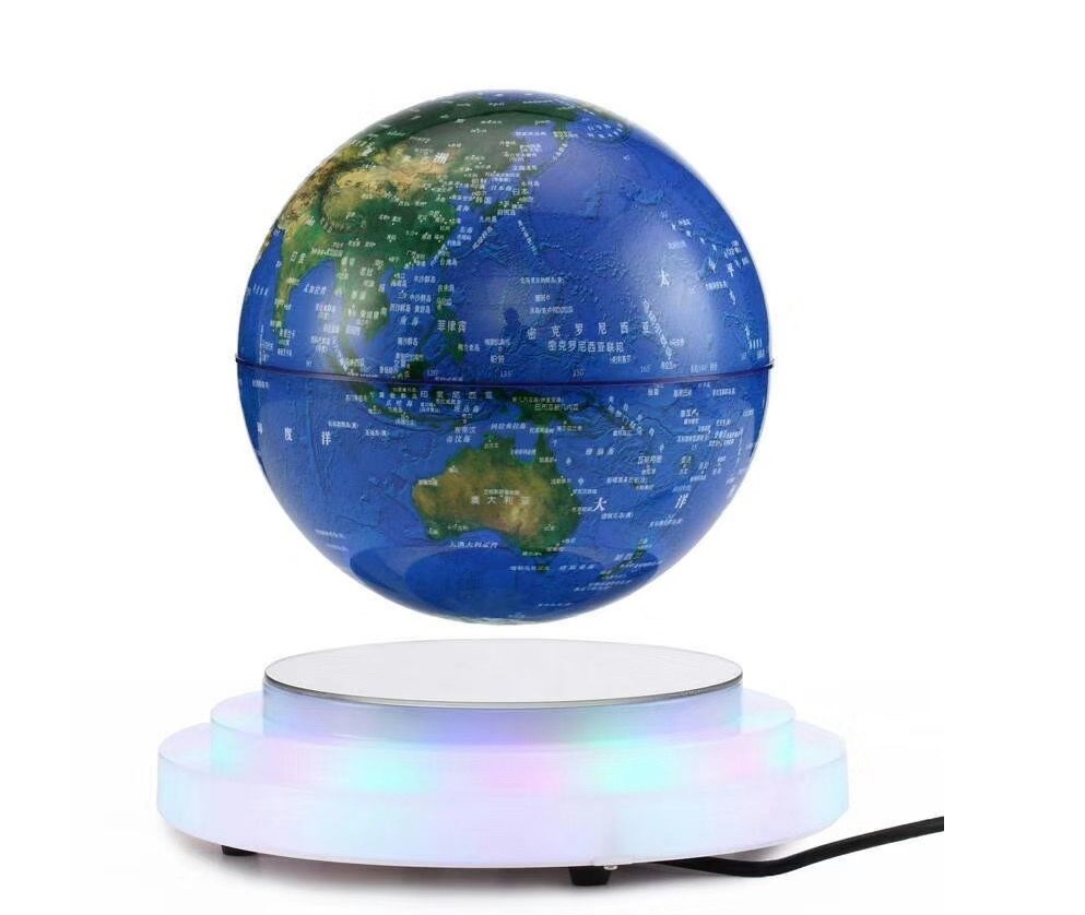 colorful led Light Levitating floating World Map Globe 6inch 7inch 8inch Decor Planet Earth Map Gift