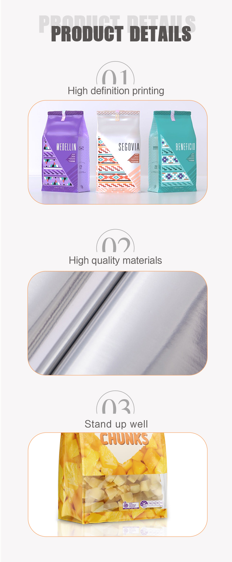 Pet Food 5kgs 10kg Block Bottom Valve Bag Resealable Aluminum Foil Pouches
