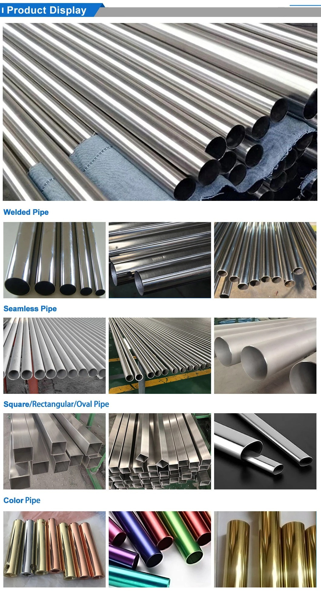 ASTM Standard 22mm OD 316 SS Seamless Pipe Tube Mirror Finish used to make high-pressure pipelines, chemical pipelines