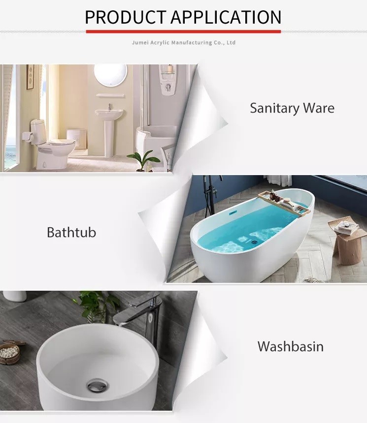 Bathroom 2.8mm Shower Sanitary Acrylic Sheets 2000x3000mm