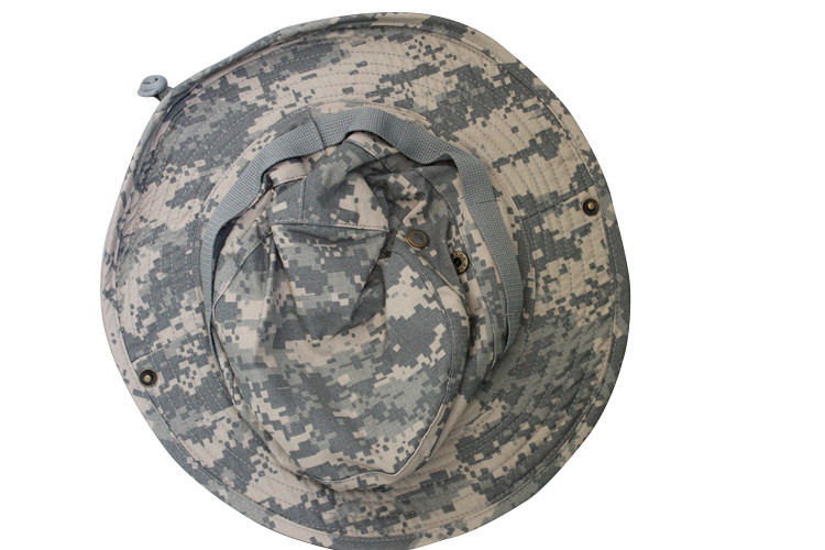 Camouflage Military Jungle Hats Jungle Bucket Boonie Cap With Strings