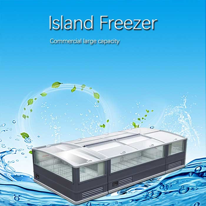 Automatic Defrosting Supermarket Island Freezer